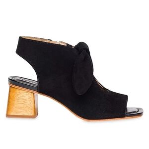 Bernardo Lizzie Sandal Womens Shoes 8.5 Black Wooden Block Heel